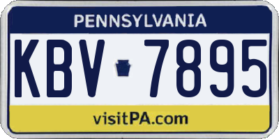PA license plate KBV7895