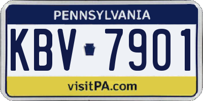 PA license plate KBV7901