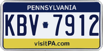 PA license plate KBV7912