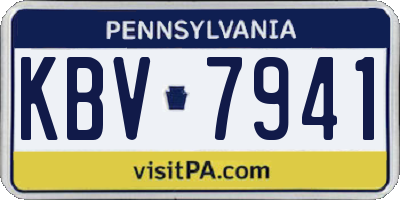 PA license plate KBV7941