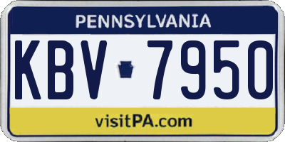 PA license plate KBV7950