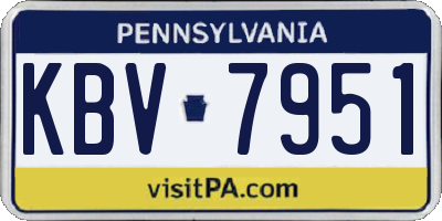PA license plate KBV7951