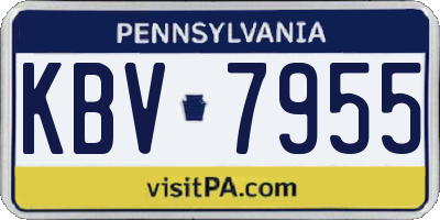 PA license plate KBV7955