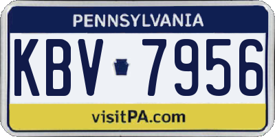 PA license plate KBV7956