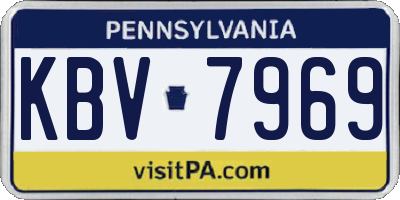 PA license plate KBV7969