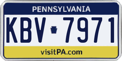 PA license plate KBV7971