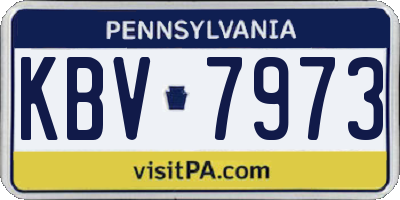 PA license plate KBV7973