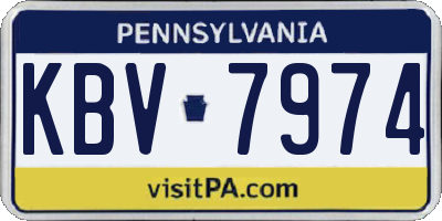 PA license plate KBV7974