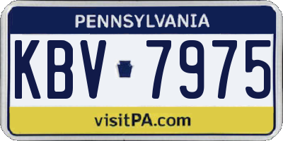 PA license plate KBV7975