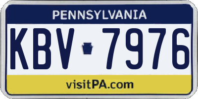 PA license plate KBV7976