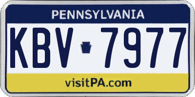PA license plate KBV7977