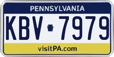 PA license plate KBV7979