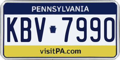 PA license plate KBV7990