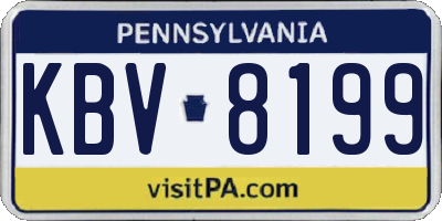 PA license plate KBV8199