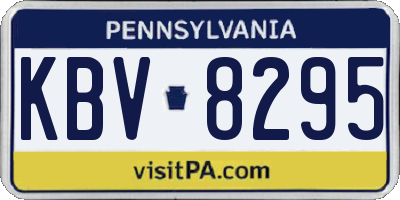 PA license plate KBV8295
