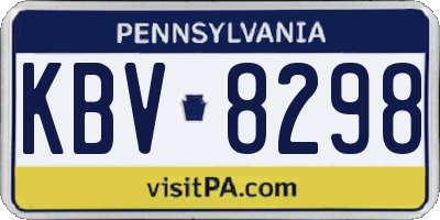 PA license plate KBV8298