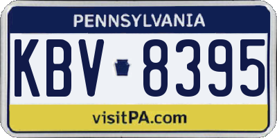 PA license plate KBV8395