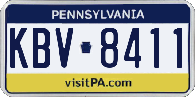 PA license plate KBV8411