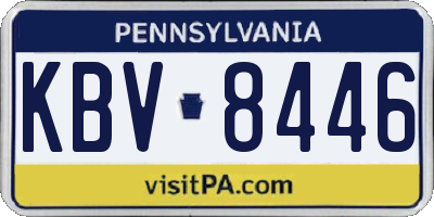 PA license plate KBV8446