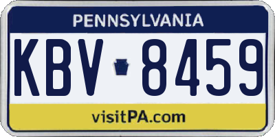PA license plate KBV8459