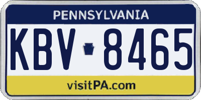 PA license plate KBV8465