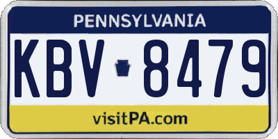 PA license plate KBV8479