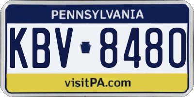 PA license plate KBV8480