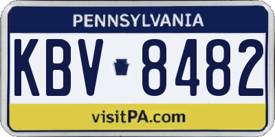 PA license plate KBV8482