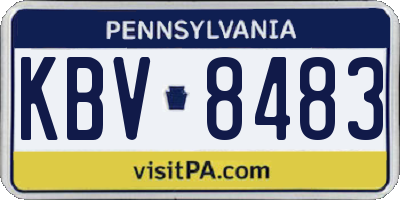 PA license plate KBV8483
