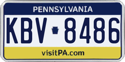 PA license plate KBV8486