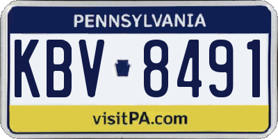 PA license plate KBV8491
