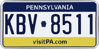 PA license plate KBV8511