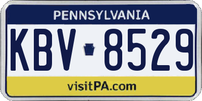 PA license plate KBV8529