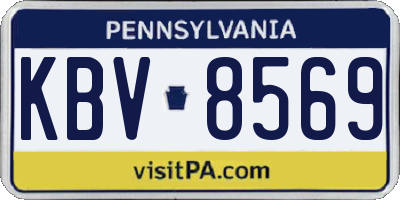 PA license plate KBV8569