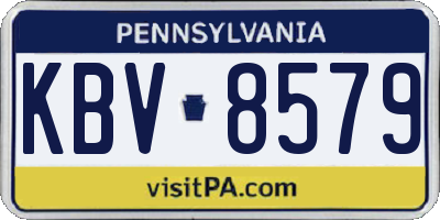 PA license plate KBV8579