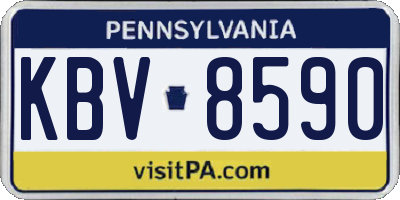 PA license plate KBV8590