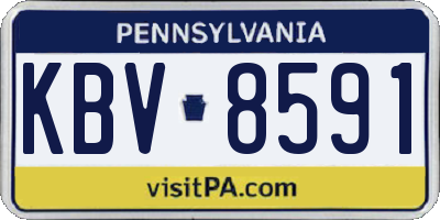PA license plate KBV8591