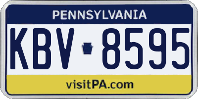 PA license plate KBV8595