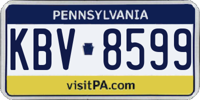 PA license plate KBV8599