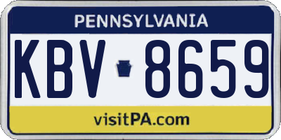 PA license plate KBV8659