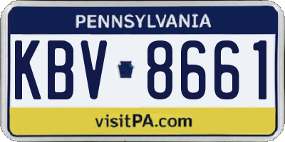 PA license plate KBV8661
