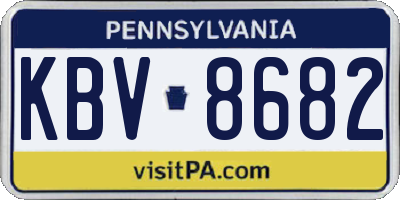 PA license plate KBV8682
