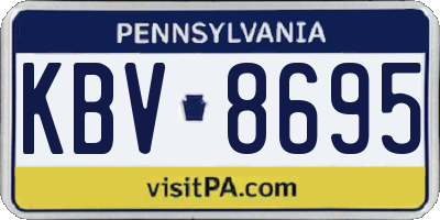 PA license plate KBV8695