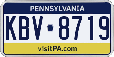 PA license plate KBV8719