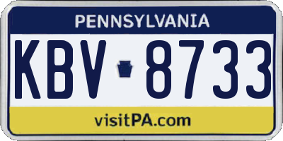 PA license plate KBV8733