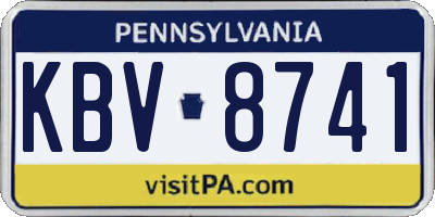 PA license plate KBV8741