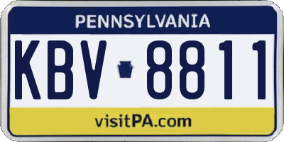 PA license plate KBV8811