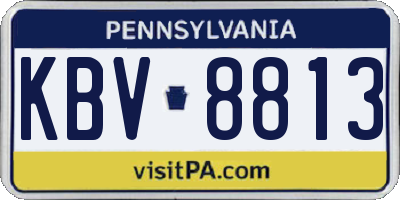 PA license plate KBV8813