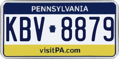 PA license plate KBV8879
