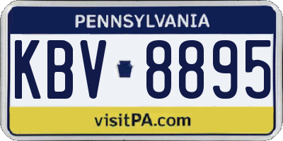 PA license plate KBV8895